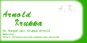 arnold kruppa business card
